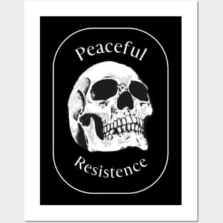 Peaceful Resistance Skull Posters and Art